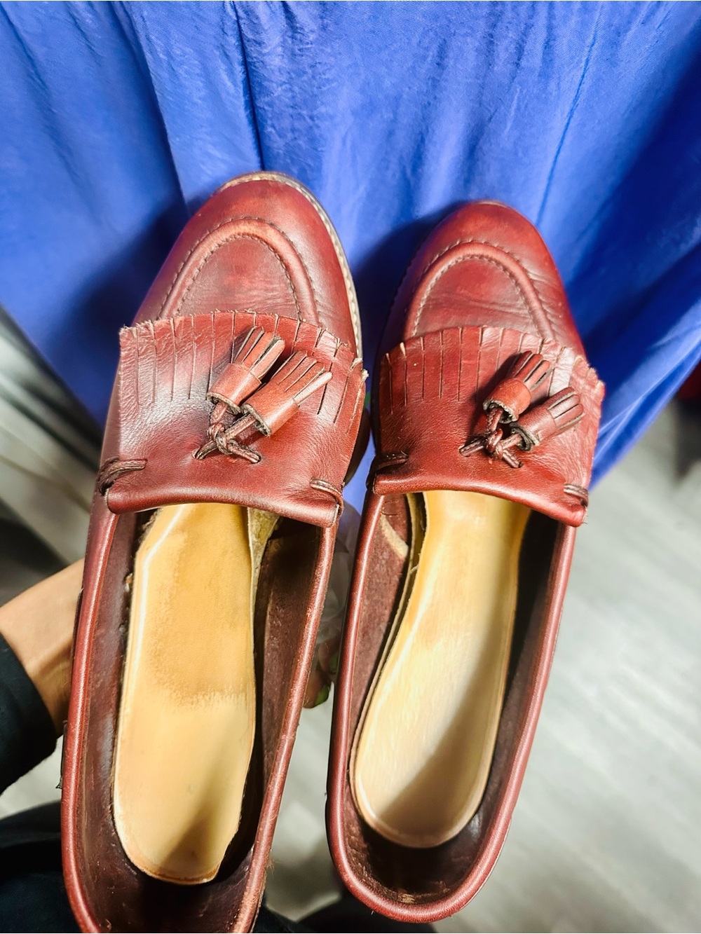 G.H. Bass & Co. Women's Tassel Loafers in Burgundy